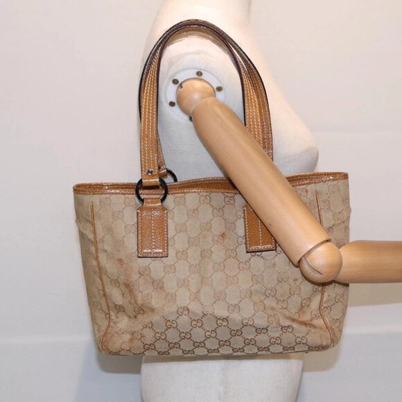 GUCCI GG Canvas Tote Bag Beige 113019 3444 Auth 85129 - Picture 15 of 16